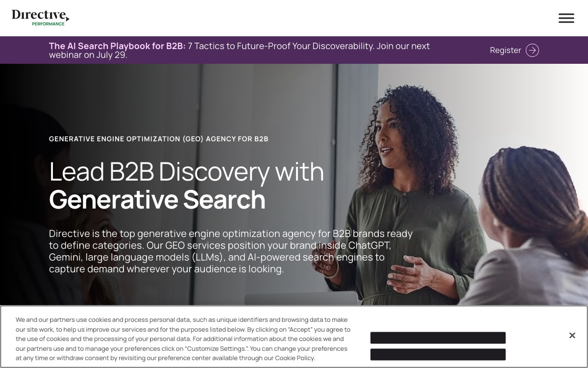Screenshot of the Directive Consulting website