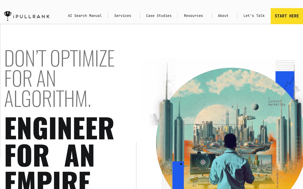 Screenshot of the iPullRank website