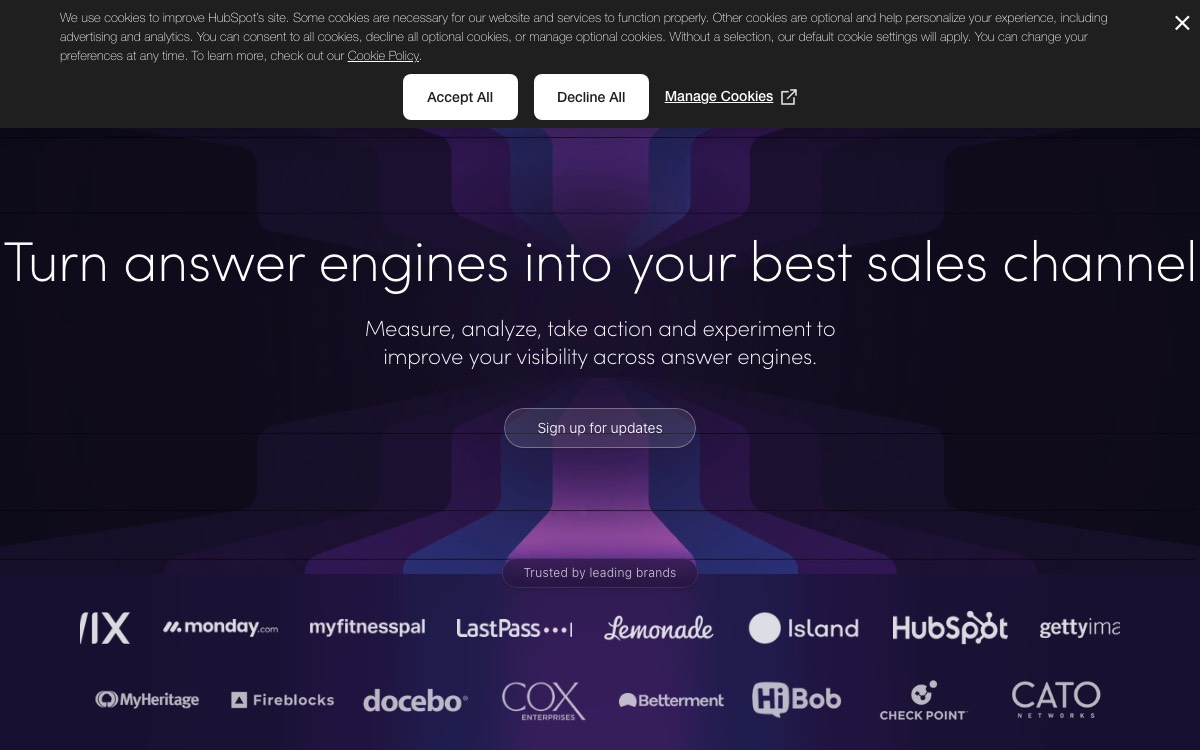 Screenshot of the xFunnel website
